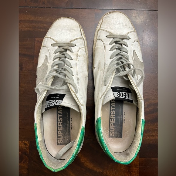 Golden Goose men's sneakers with green accent, size 43 (size 10 US). - Picture 5 of 6